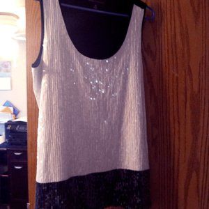 Dana Buchman sequined sleeveless top